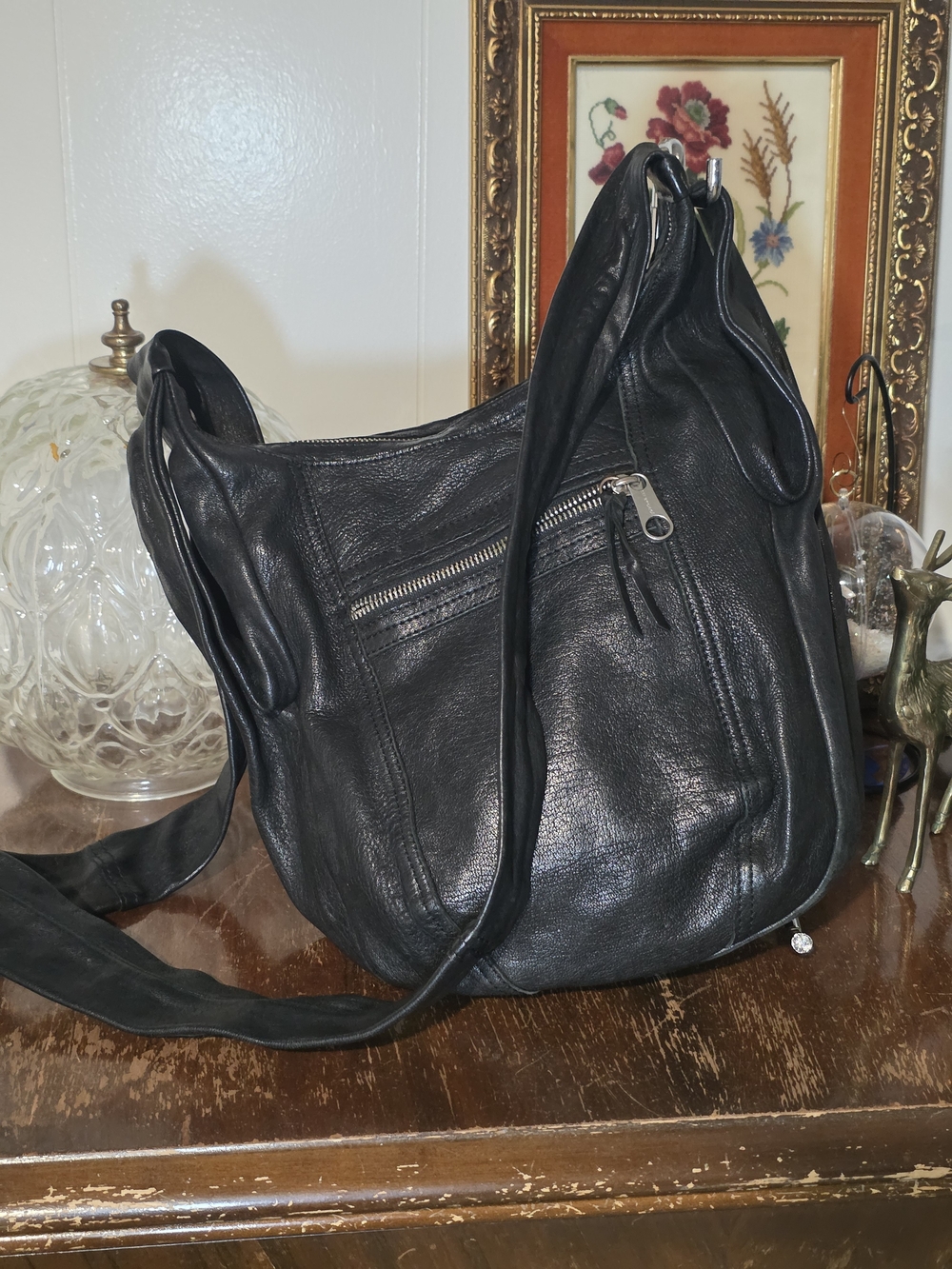 Vintage See By Chloe Black Leather Minimalist Slouchy Shoulder Bag